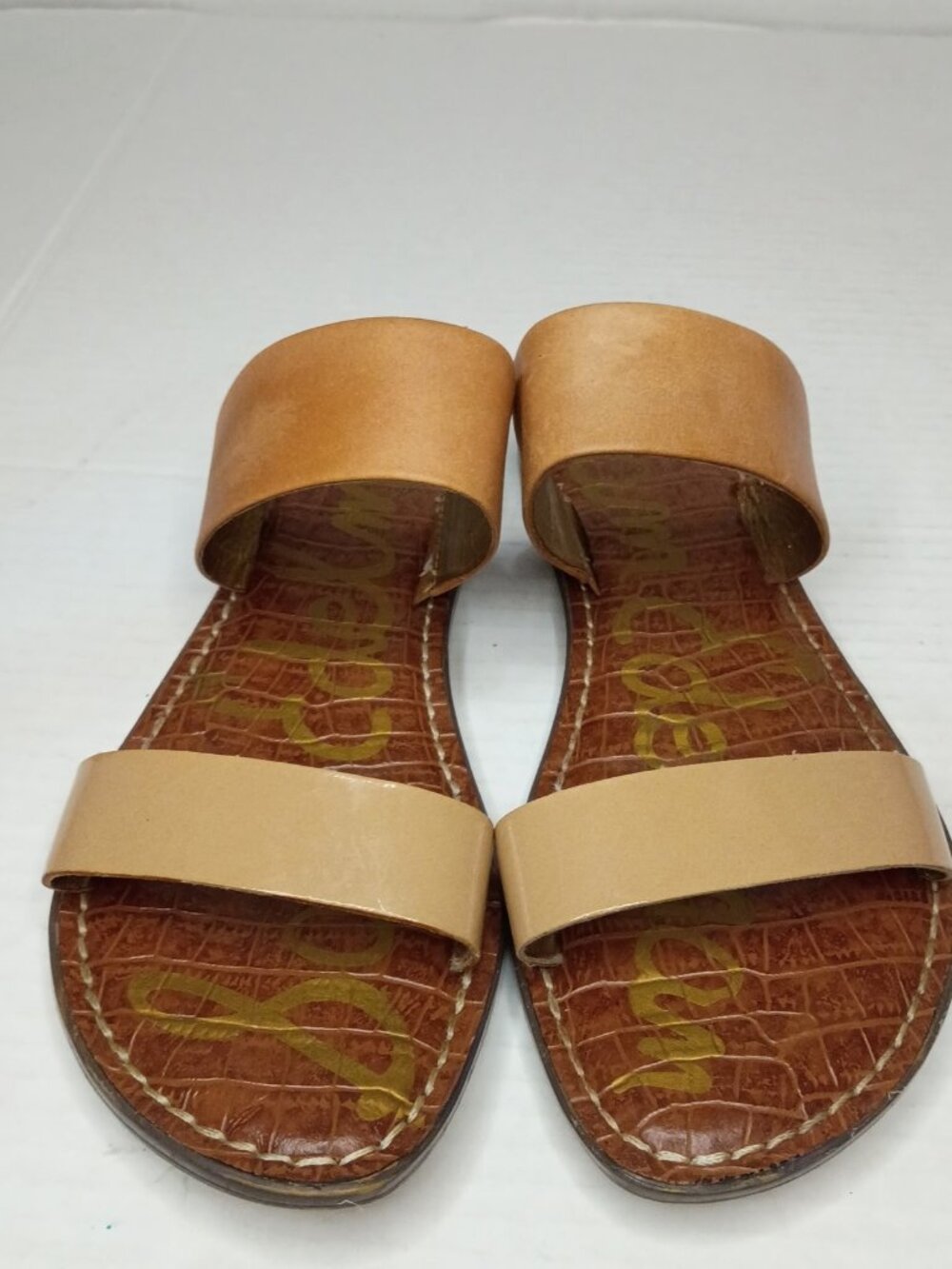Sam Edelman Krista Tan Double Strap Slide Sandals Women’s Size 7.5M - Picture 2 of 11